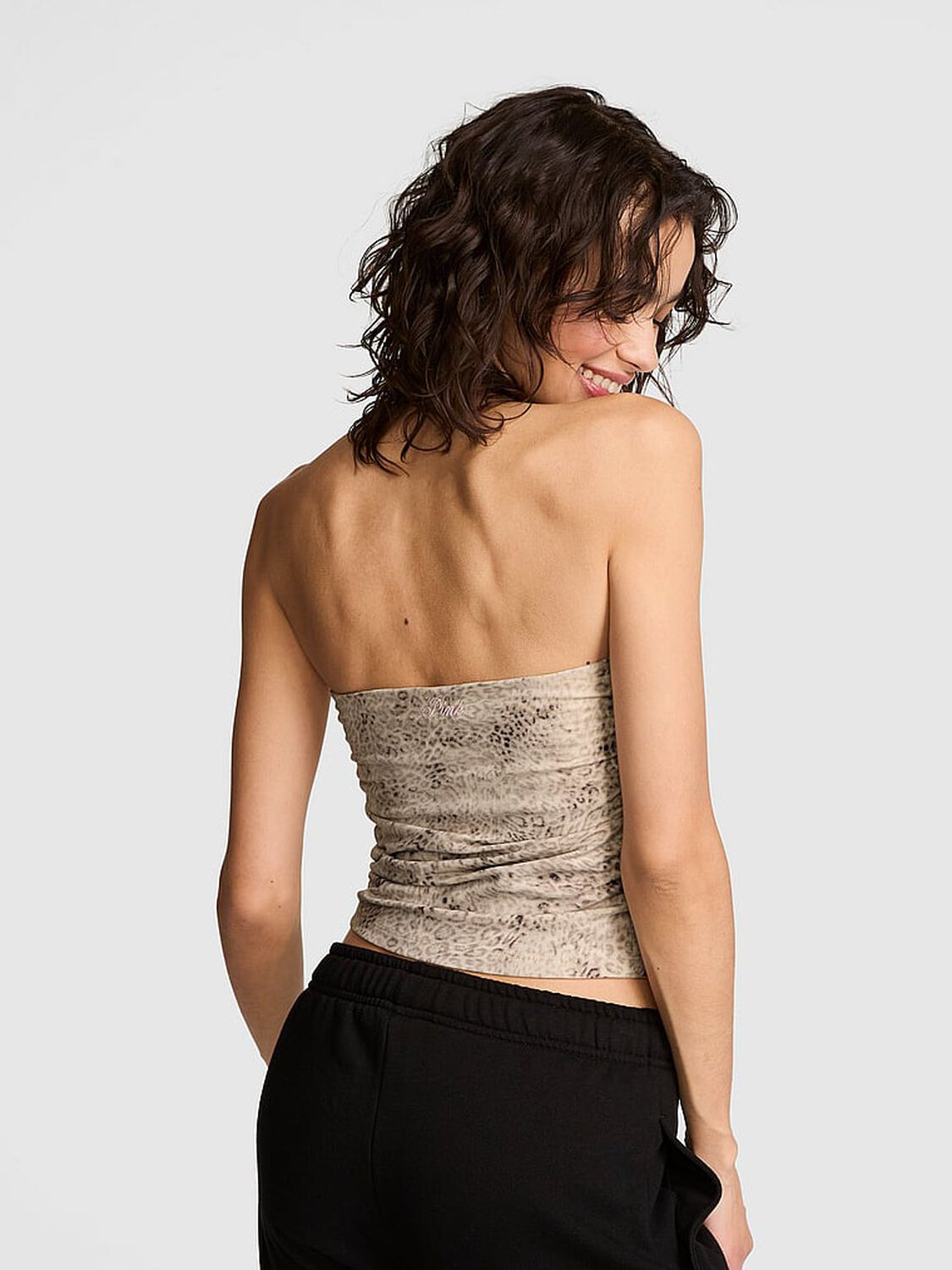 pink Pink All-Day Cotton&trade; Side-Ruched Tube Top 2 of 3 