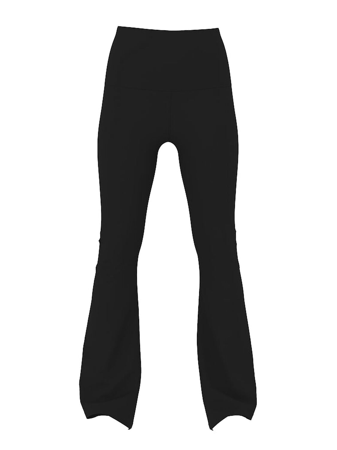 pink Pink All-Day Cotton Foldover Flare Leggings Black 3 of 3 