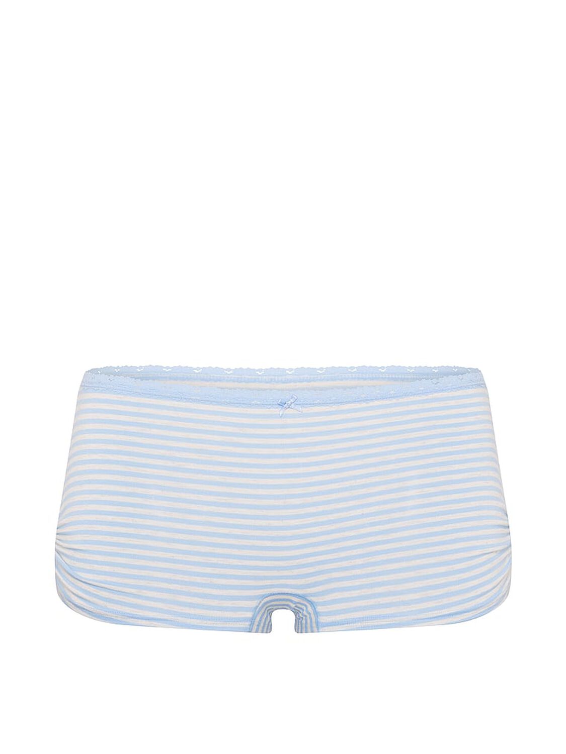 vs Pink Cotton Dorm Boyshort Panty Heather Blue Dancer Stripe Print 3 of 3 