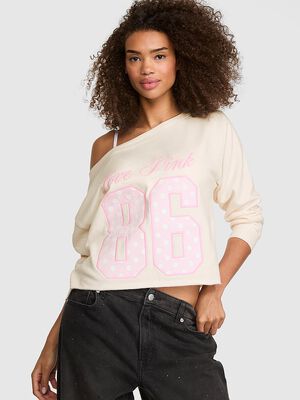 Campus Fleece&trade; Rib Off-The-Shoulder Sweatshirt