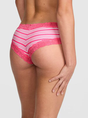 PINK Wink&trade; Lace-Trim Cotton Cheeky Panty