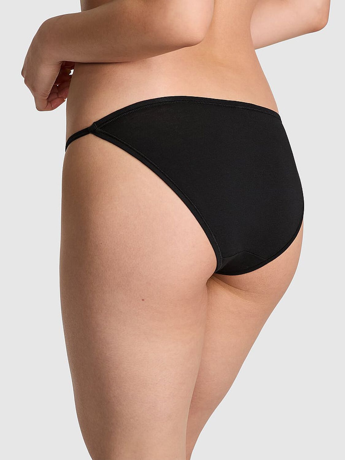 pink Pink Cotton String Bikini Panty Pure Black 2 of 3 