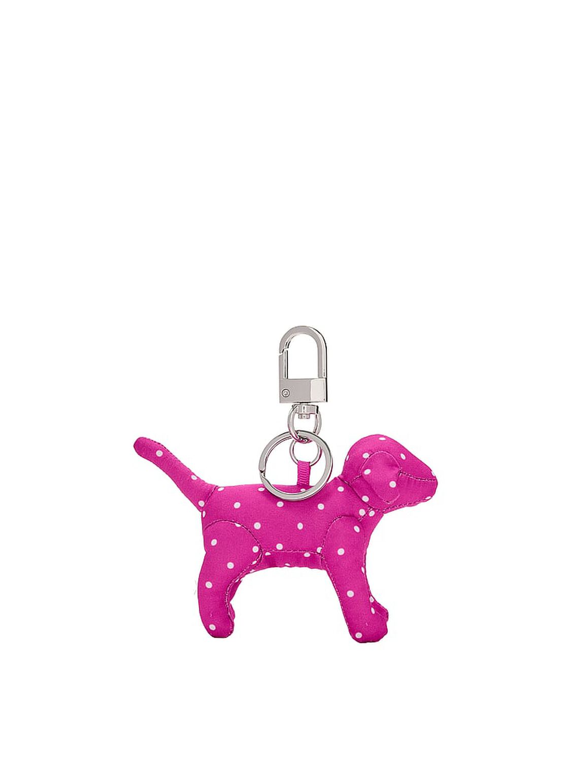 pink Pink Micro Dog Keychain Charm Pink Fire Polka Dot 2 of 2 