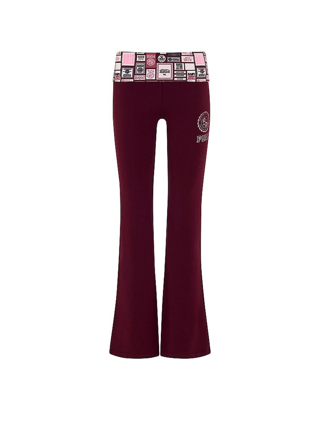 pink Pink All-Day Cotton&trade; Foldover Flare Leggings Wild Rose 3 of 3 