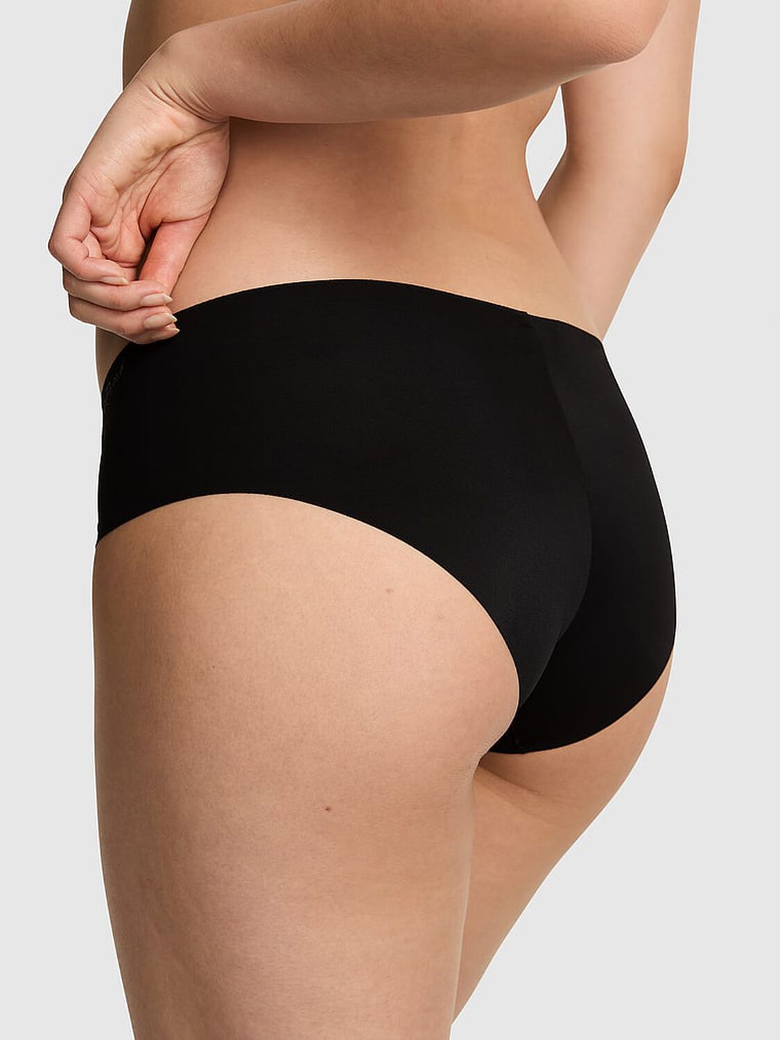 pink Pink No-Show Hiphugger Panty Black 2 of 3 