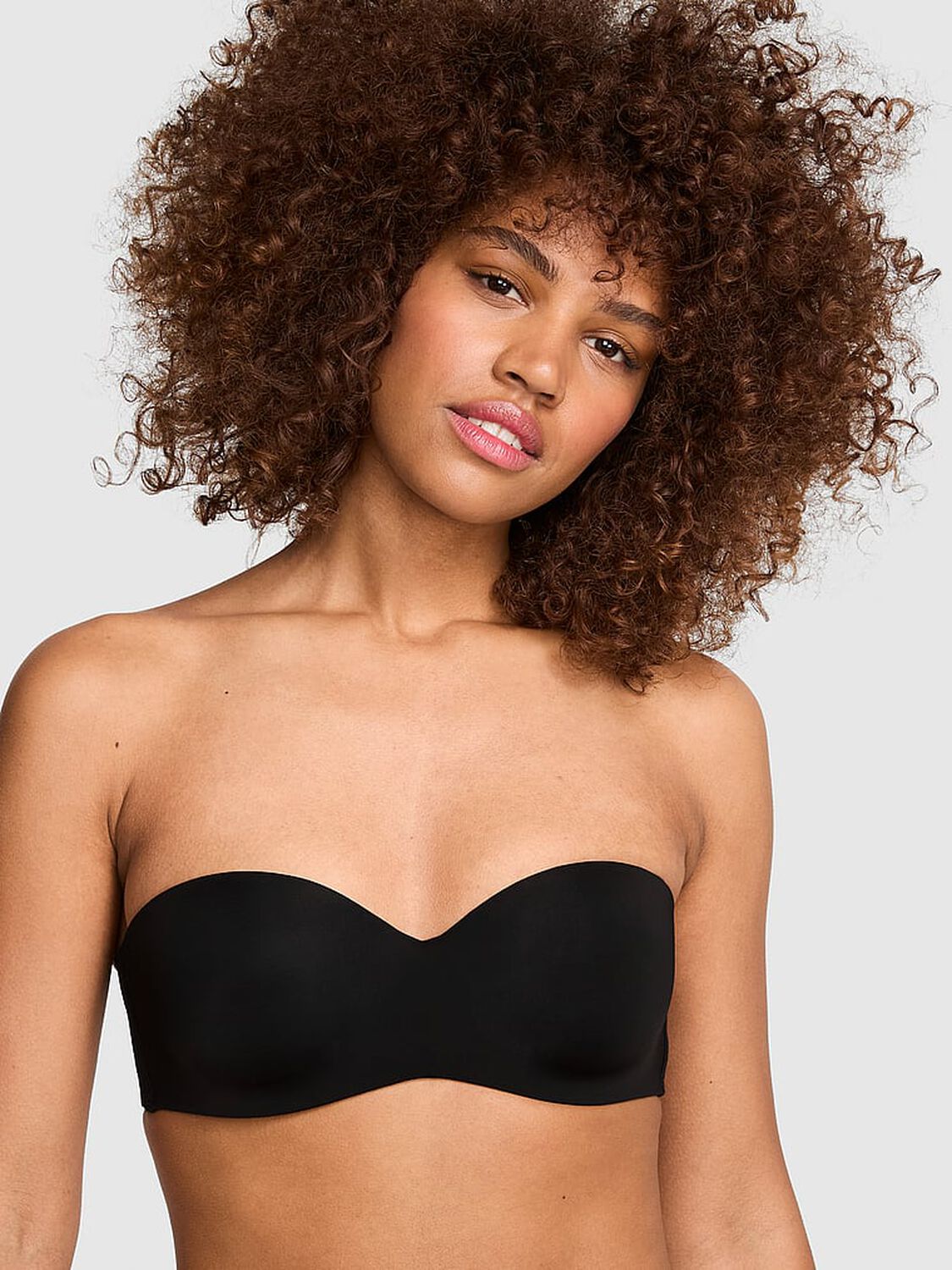 pink Pink Wear Everywhere Wear Everywhere&trade; Lightly Lined Strapless Bra Black 1 of 2 