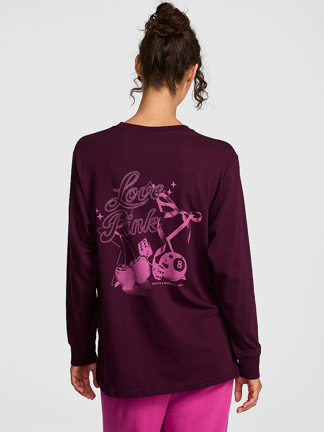 pink Pink Campus Cotton&trade; Long-Sleeve Tee 2 of 3 