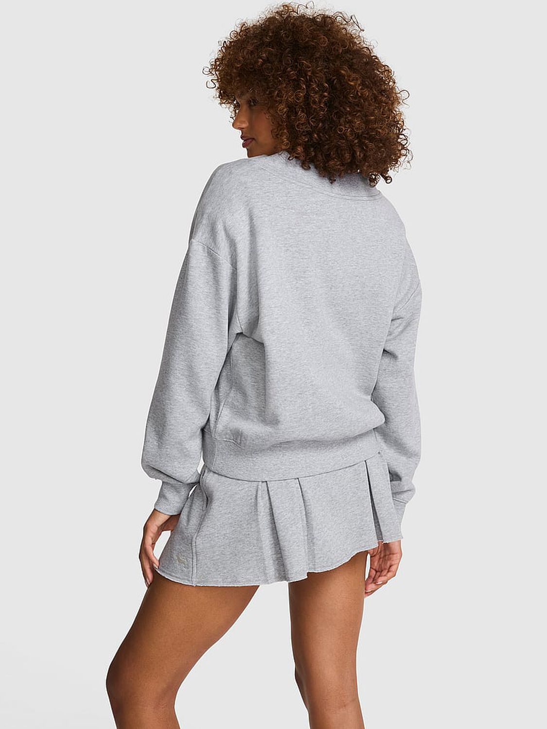 vs Pink Campus Fleece&trade; V-Neck Sweatshirt 2 of 3 