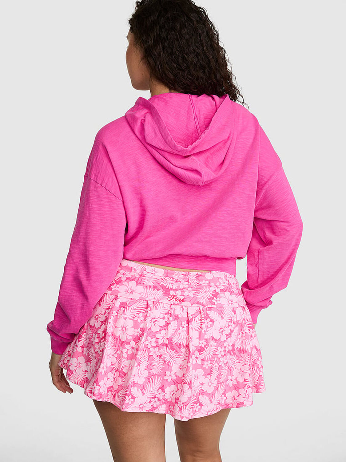 vs Pink Lightweight Lounge Full-Zip Hoodie Pink Fire 2 of 2 