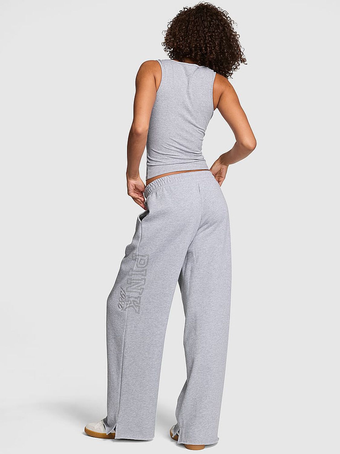 pink Pink Campus Fleece&trade; Wide-Leg Split-Hem Sweatpants 2 of 4 