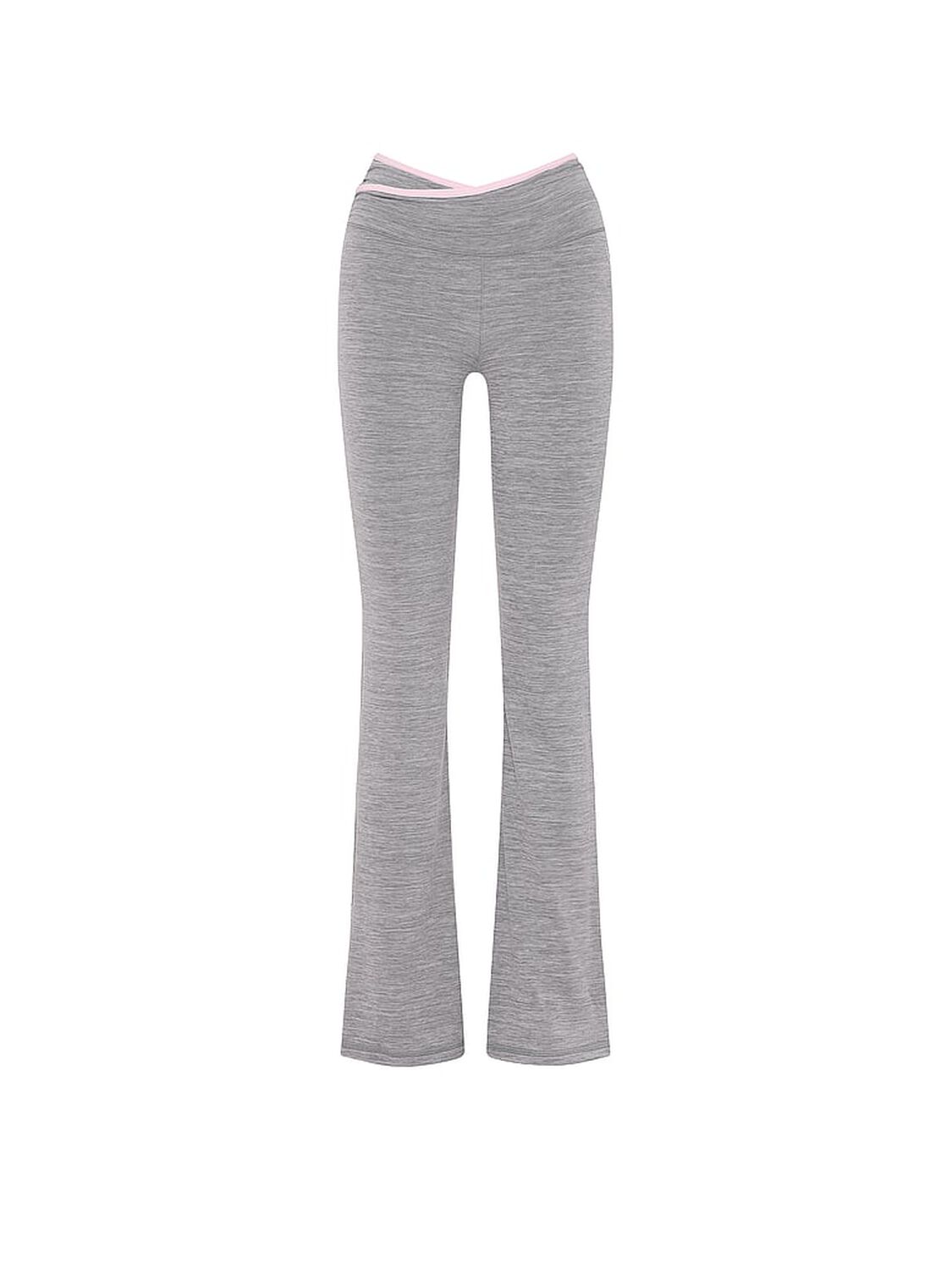 vs Pink PINK Relay&trade; Overlap-Band Flare Leggings Night Owl Grey 3 of 3 