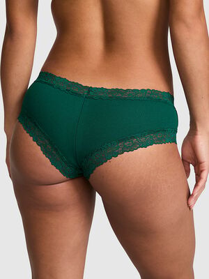 PINK Wink&trade; Lace-Trim Cotton Cheeky Panty