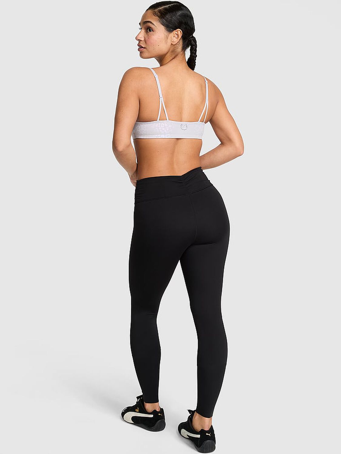 pink Pink PINK Relay&trade; Ruched Leggings Pure Black 2 of 3 