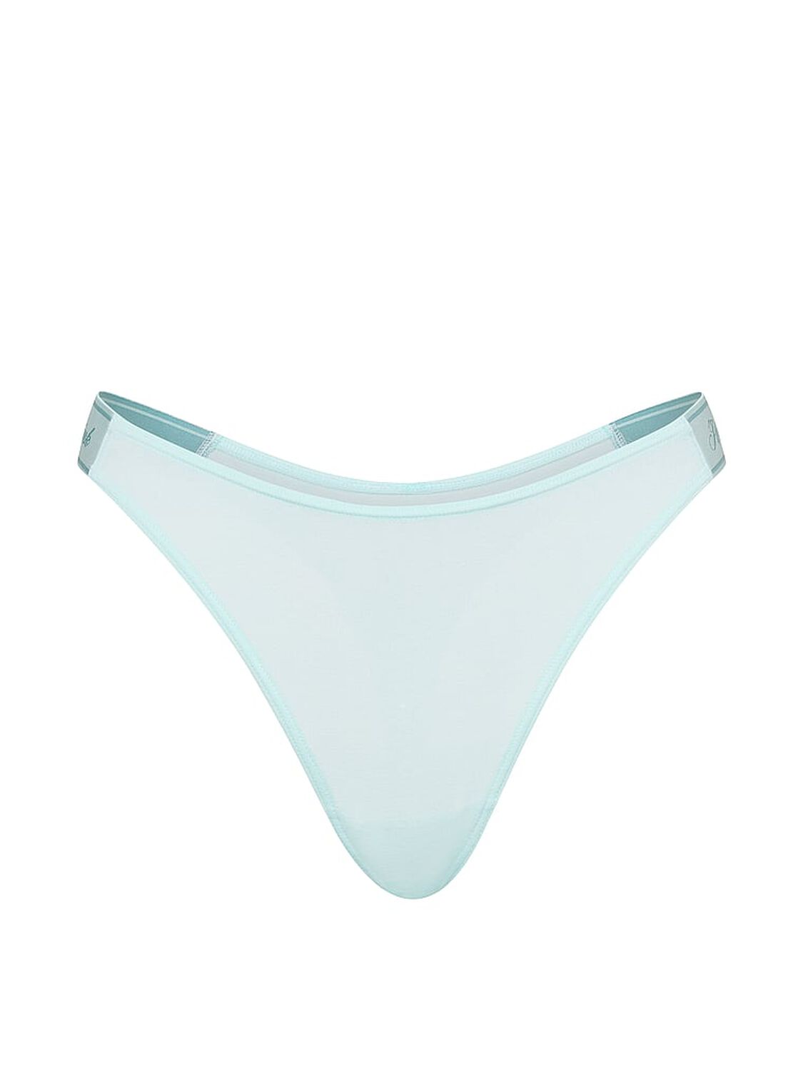 pink Pink Logo Cotton High-Leg Thong Panty Spray Blue 3 of 3 