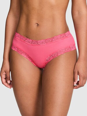 PINK Wink&trade; Lace-Trim Cotton Cheeky Panty