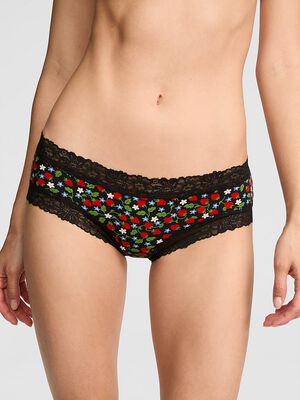 PINK Wink&trade; Lace-Trim Cotton Cheeky Panty