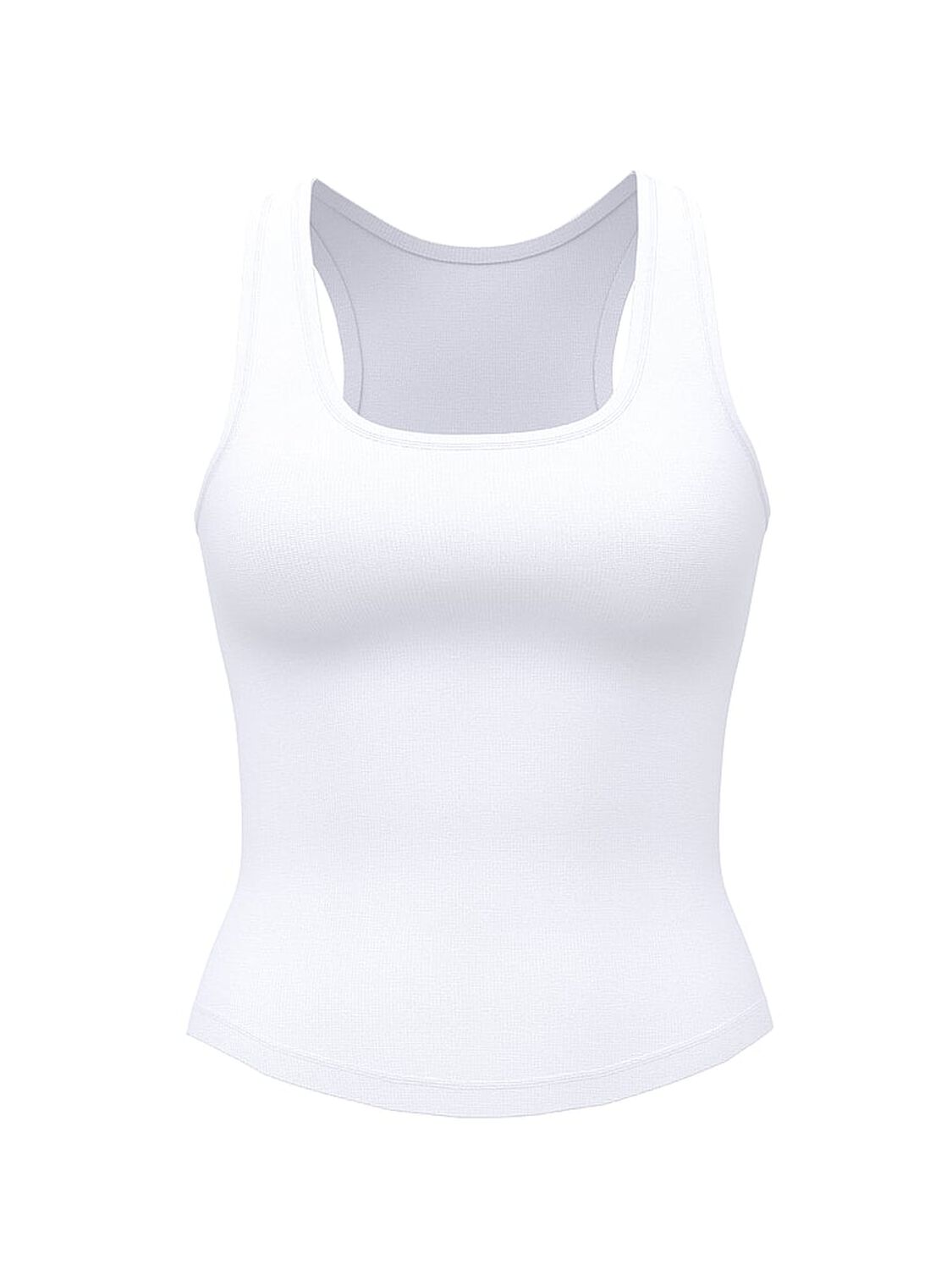 pink Pink Relaxed Rib Boyfriend Tank Top White 3 of 3 