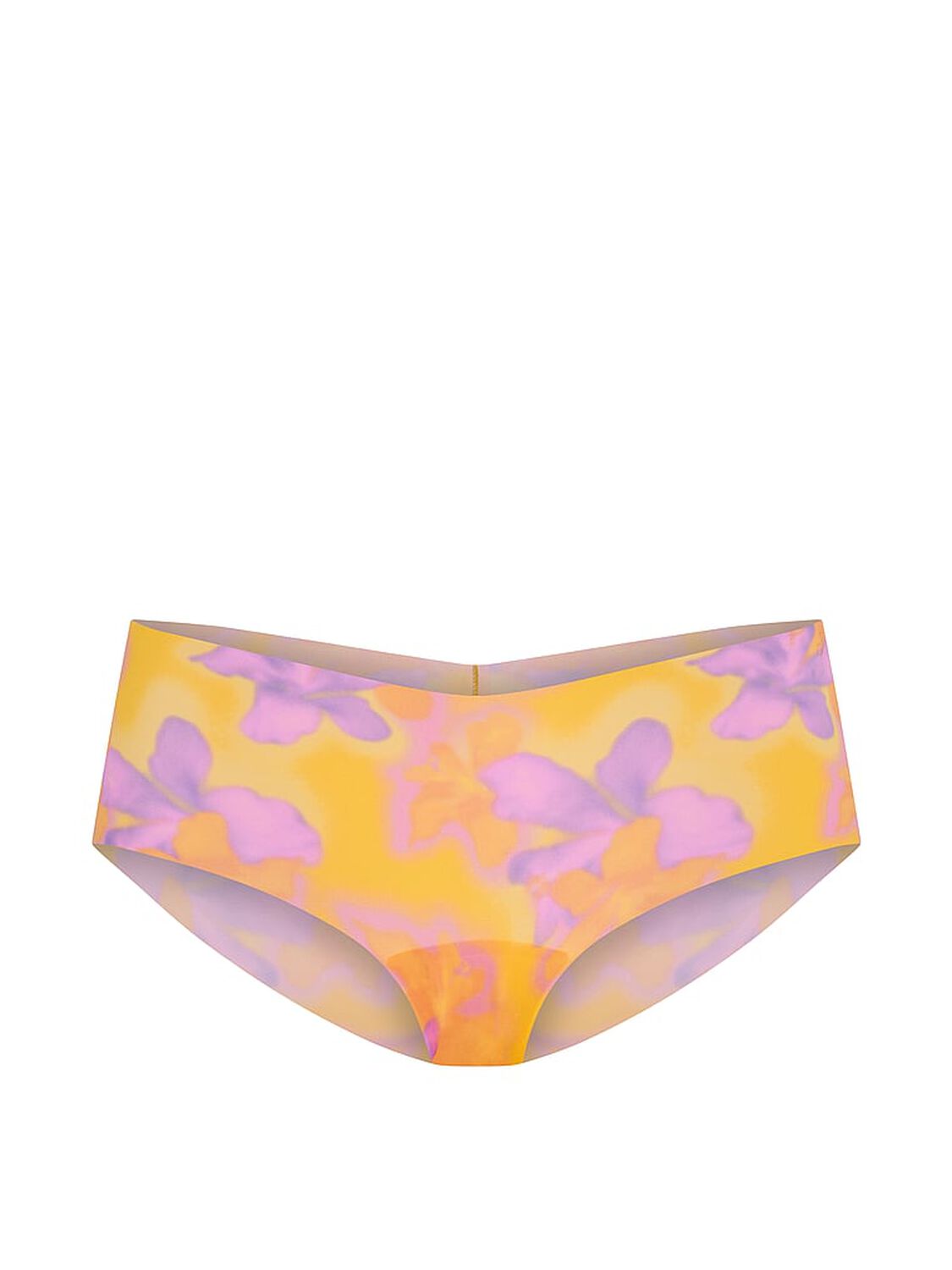 pink Pink No-Show Cheeky Panty Yellow Hibiscus Floral Print 3 of 3 
