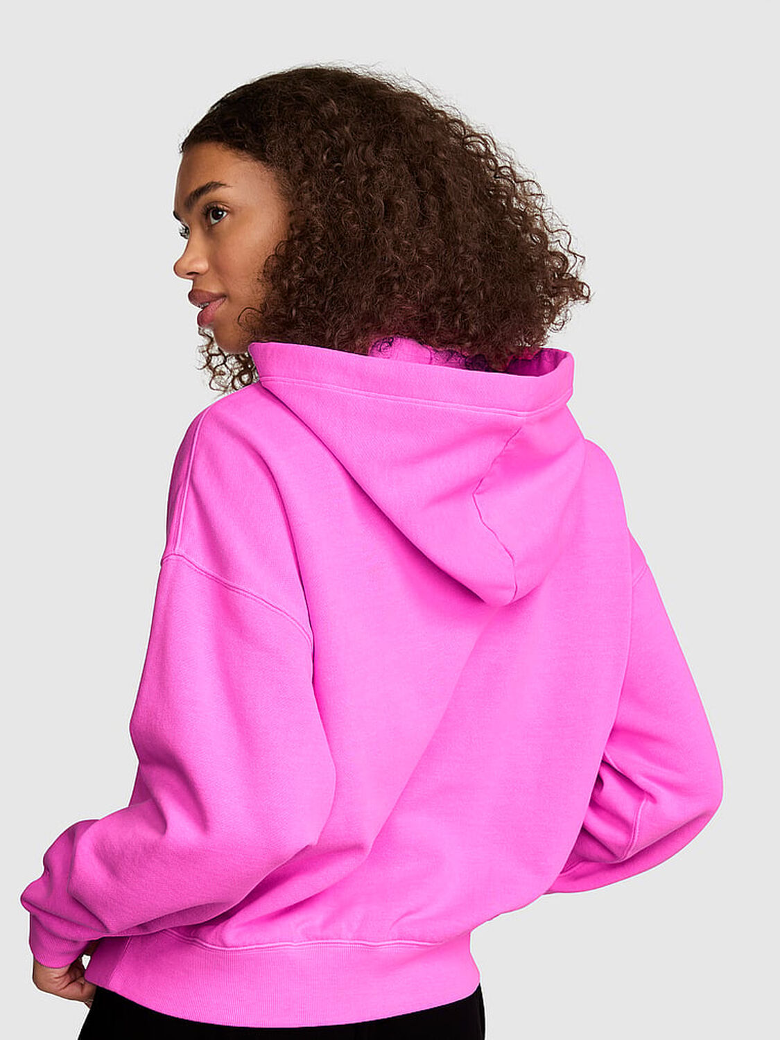 vs Pink Campus Fleece&trade; Full-Zip Hoodie Pink Berry 2 of 3 