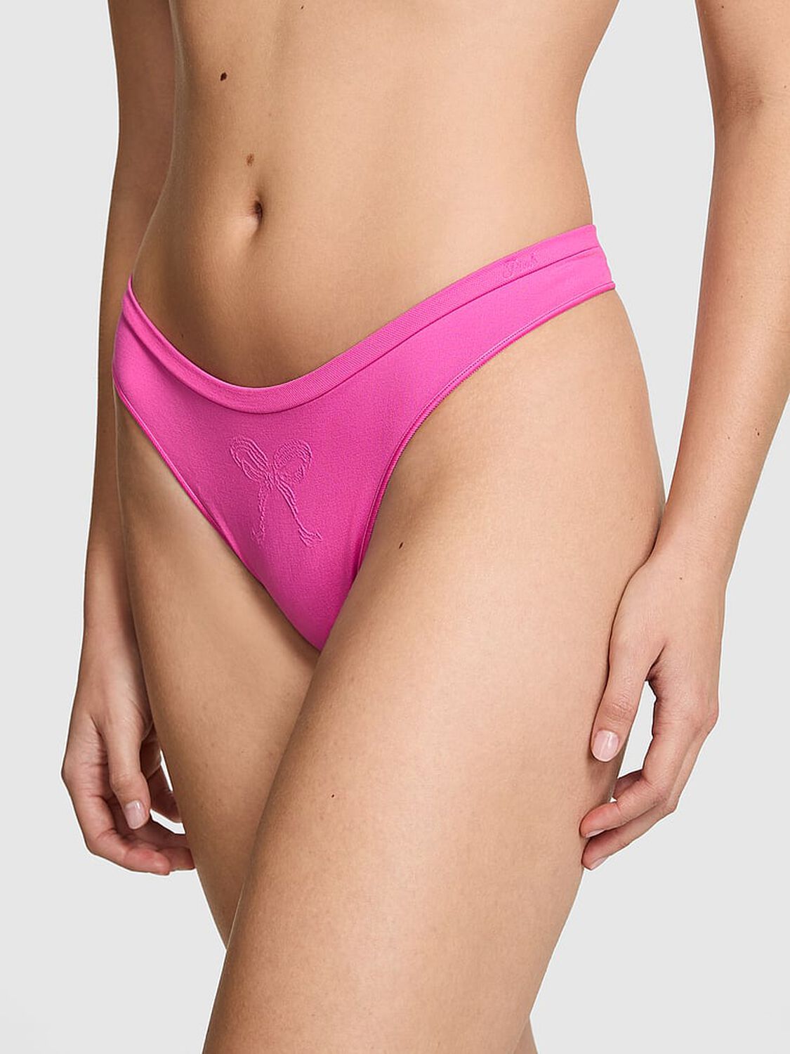 pink Pink Seamless High-Leg Thong Panty Sizzling Strawberry 1 of 3 