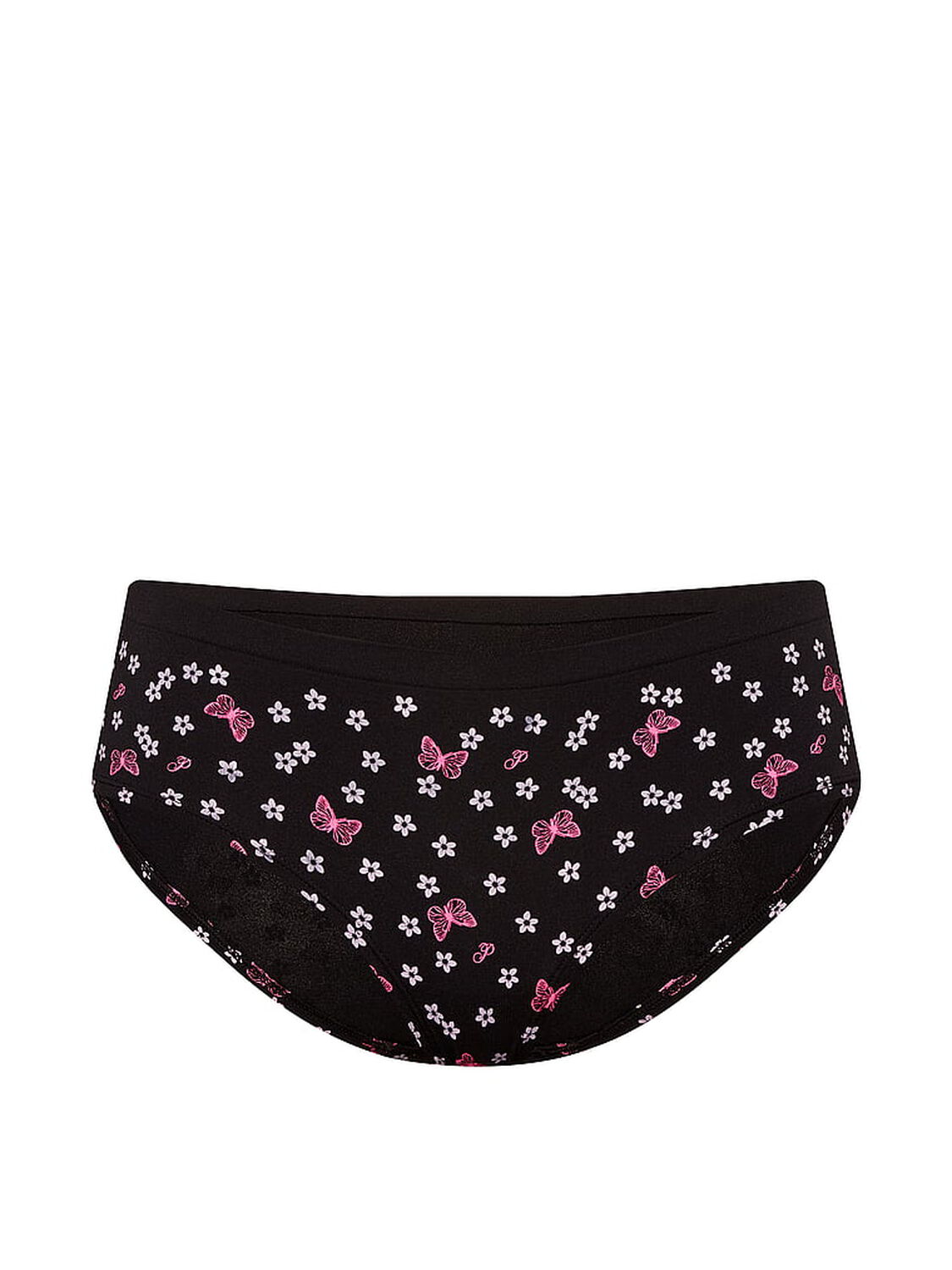 pink Pink Seamless Hiphugger Panty Black Butterfly Hibiscus Print 3 of 3 