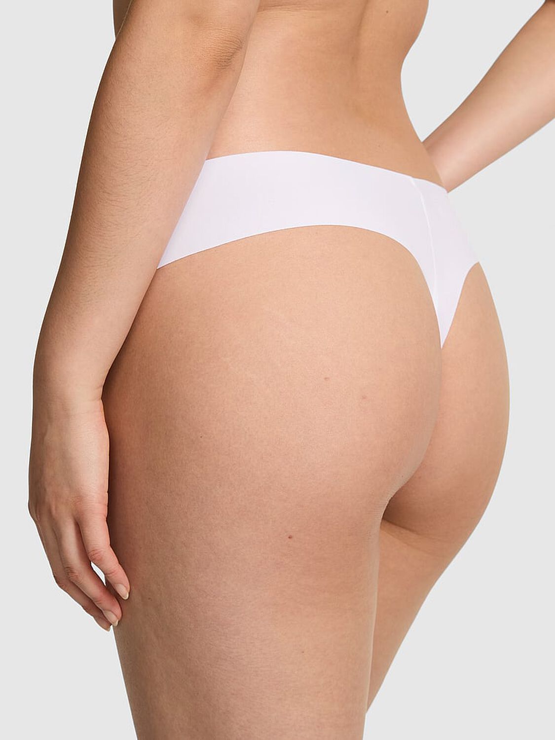 pink Pink No-Show Thong Panty White 2 of 3 
