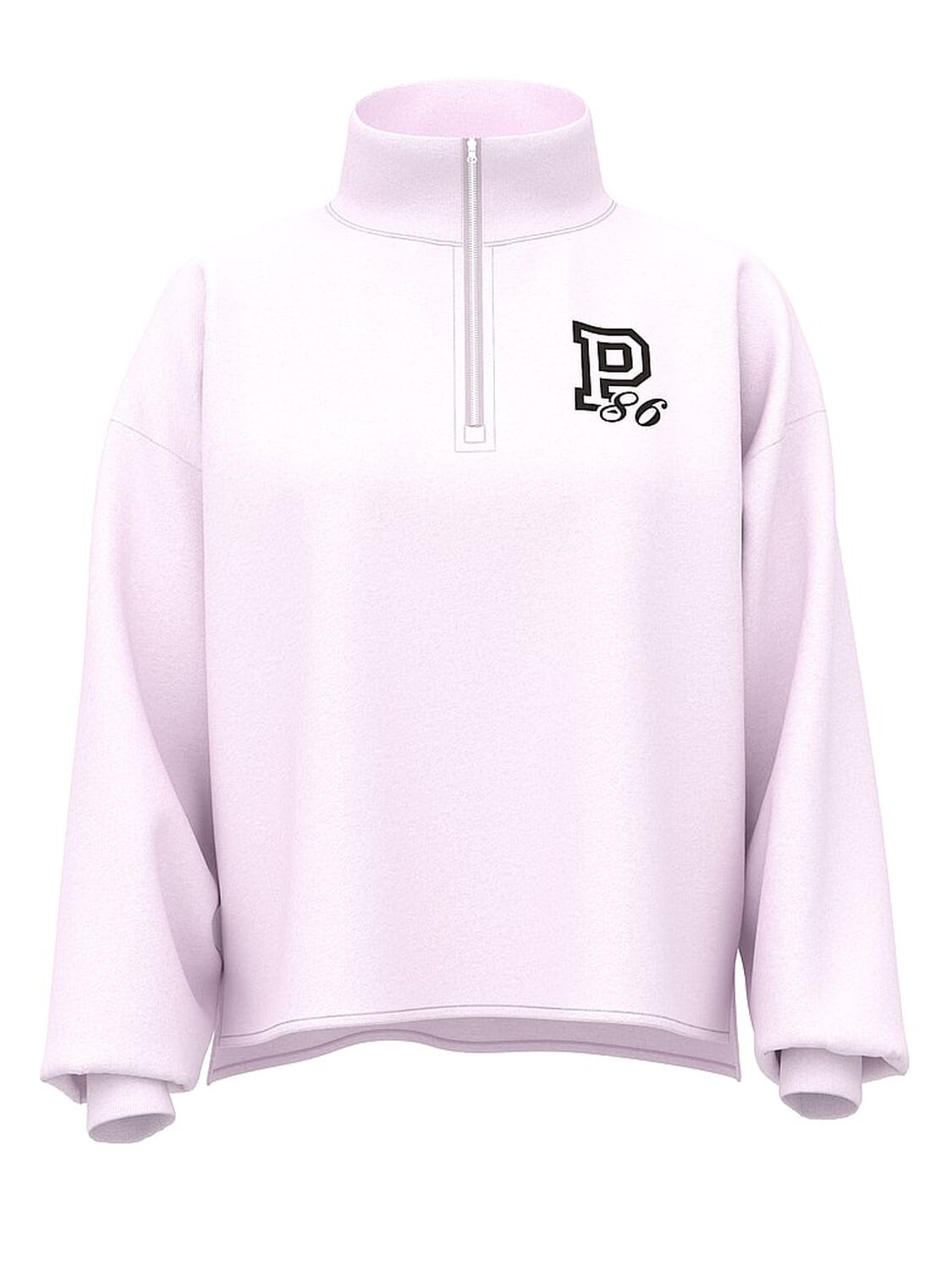 pink Pink Campus Fleece&trade; Quarter-Zip Straight-Cut Sweatshirt Pink Tulip Spring 3 of 3 