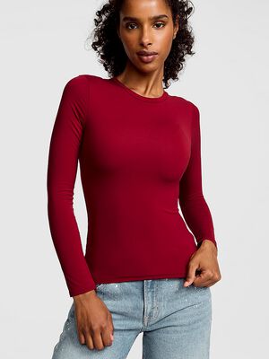 PINK Base Stretch&trade; Long-Sleeve Tee