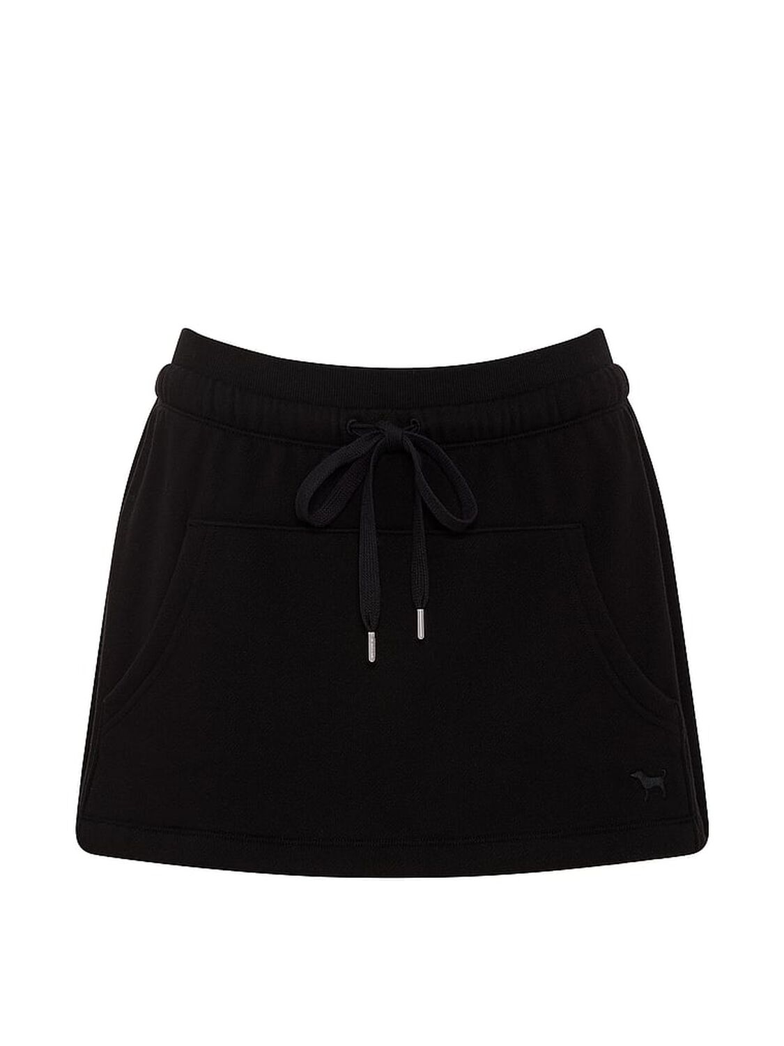 vs Pink Campus Fleece&trade; Front-Pocket Skort Pure Black 3 of 3 