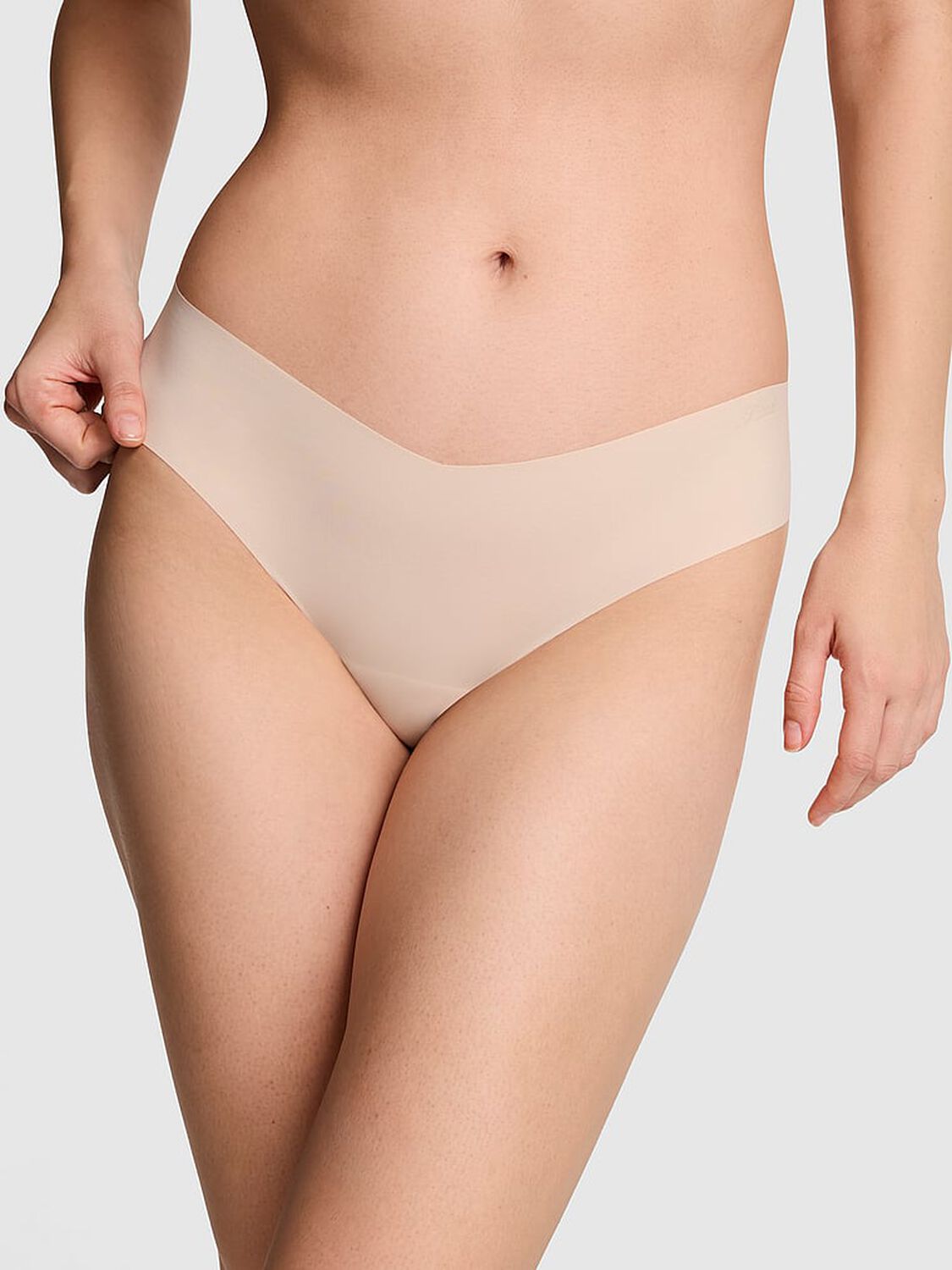 pink Pink No-Show Thong Panty Marzipan 1 of 3 