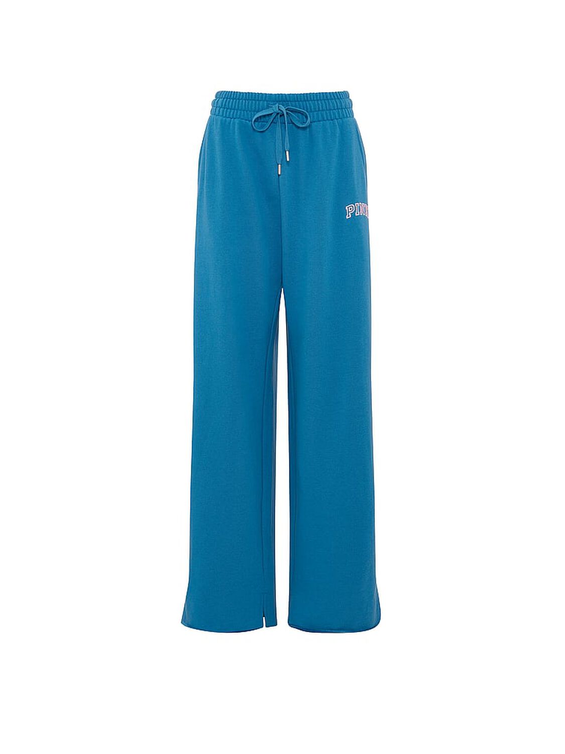 pink Pink Campus Fleece&trade; Wide-Leg Split-Hem Sweatpants Varsity Blue 3 of 4 