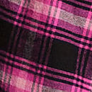 100% Cotton Favorite Flannel Pajama Pants, Black And Pink Fire Plaid, swatch
