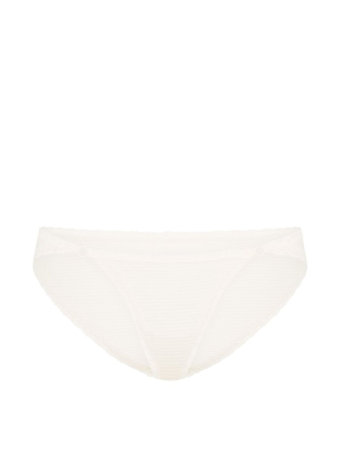 pink Pink Cotton Lace-Trim Cheeky Panty Cozy White 3 of 3 