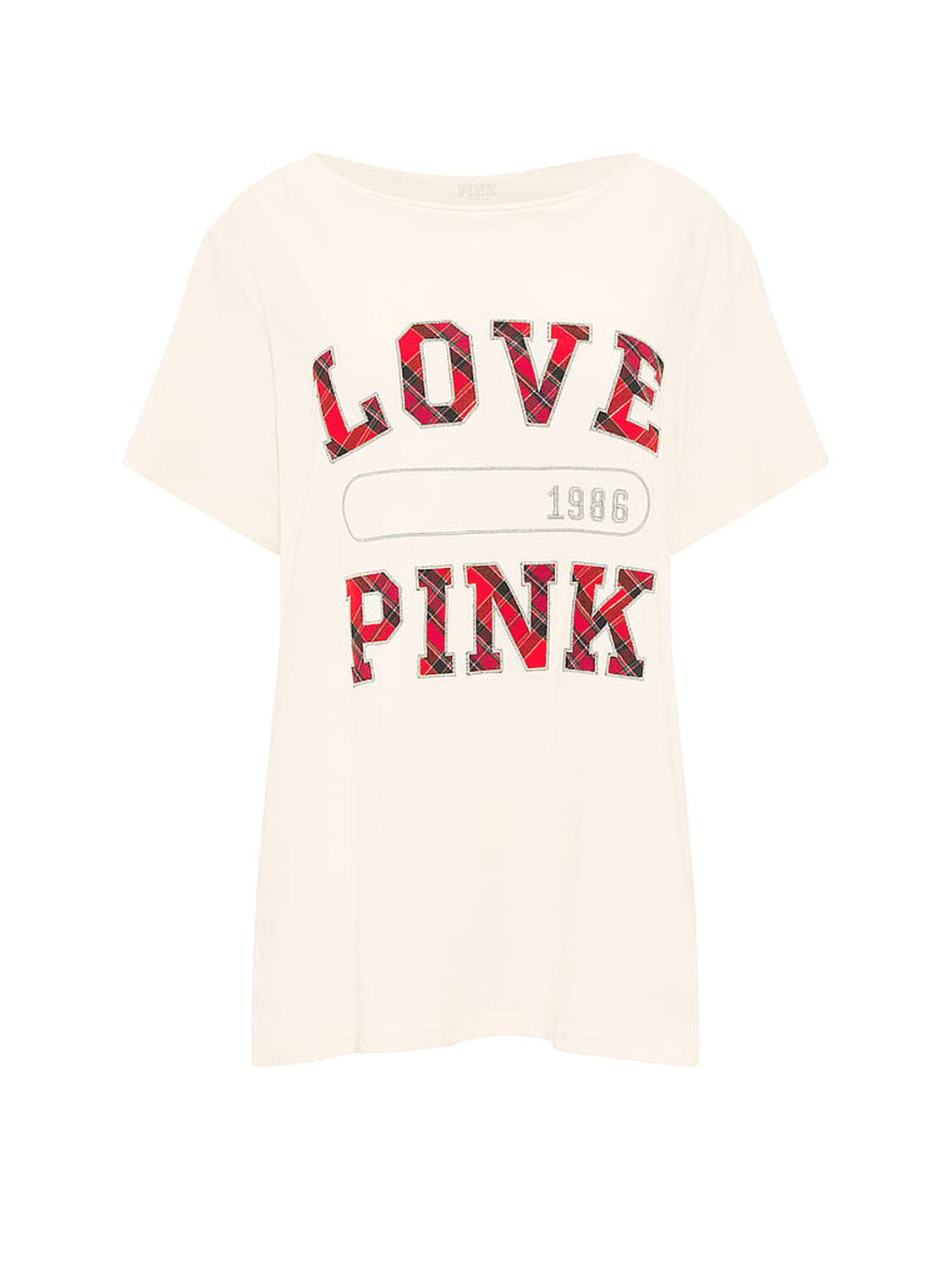 pink Pink Campus Cotton&trade; Off-The-Shoulder Tee Cozy White 3 of 3 