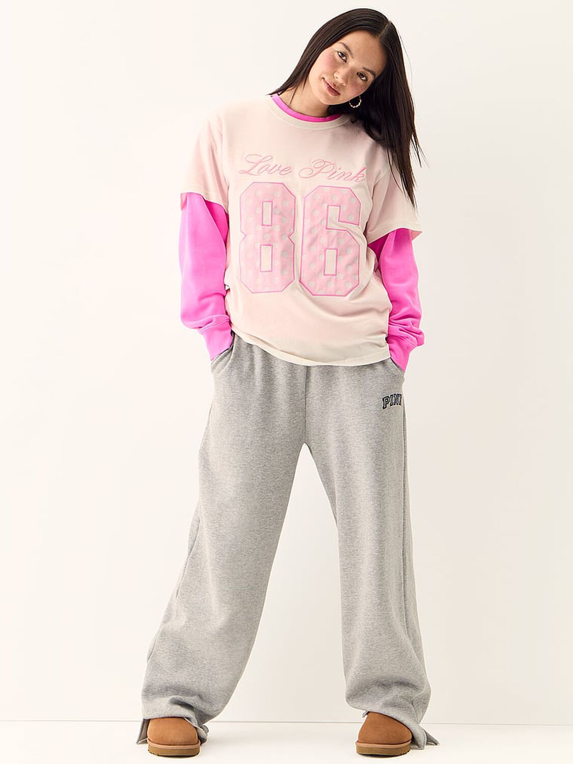 pink Pink Campus Cotton&trade; Tee Cozy White 4 of 4 