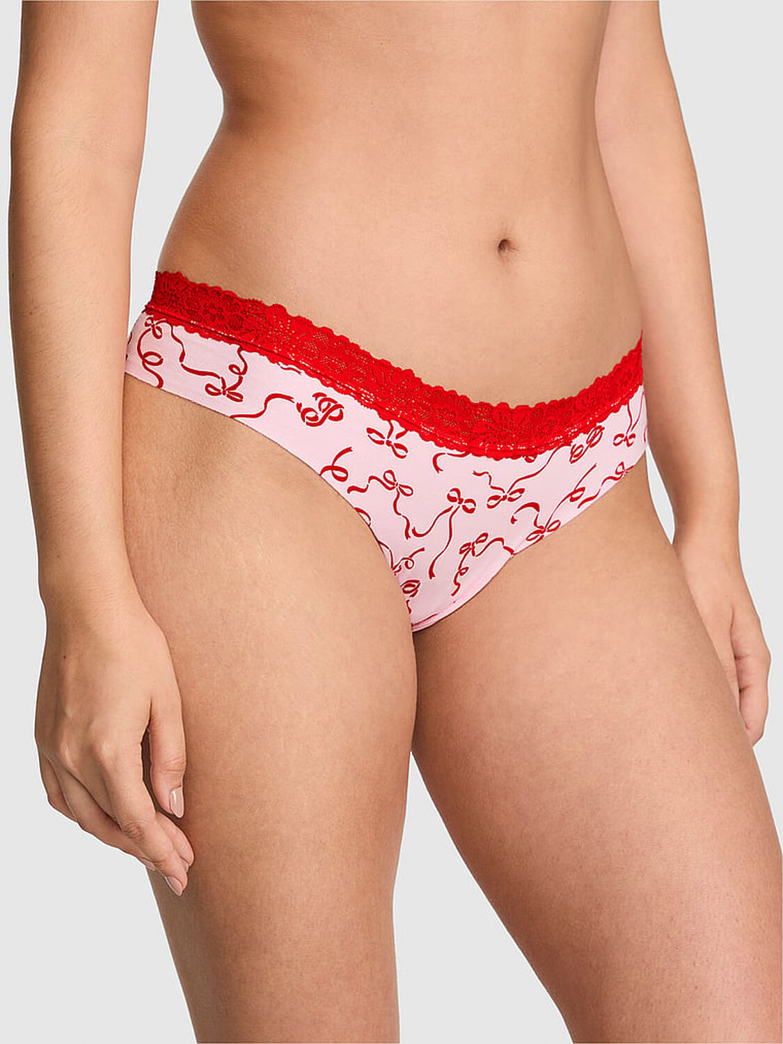pink Pink No-Show Cotton Thong Panty 1 of 4 
