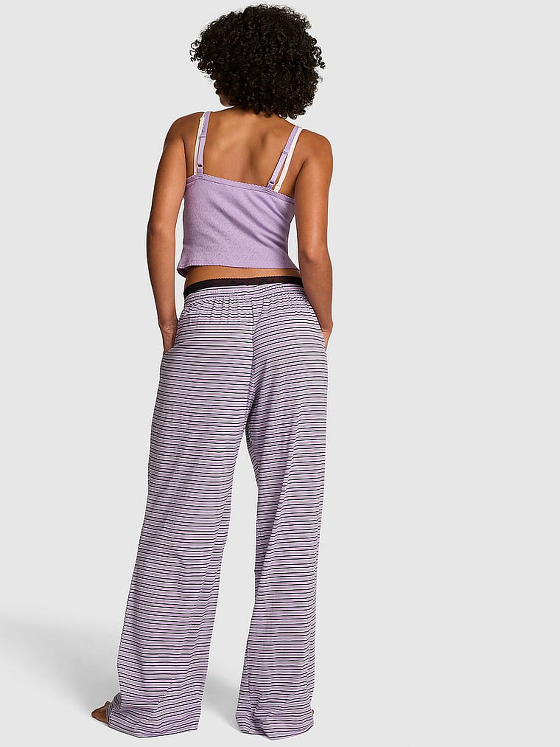 pink Pink Light as Air Jersey Pants Antique Violet Stripes 2 of 3 
