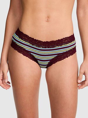 PINK Wink&trade; Lace-Trim Cotton Cheeky Panty
