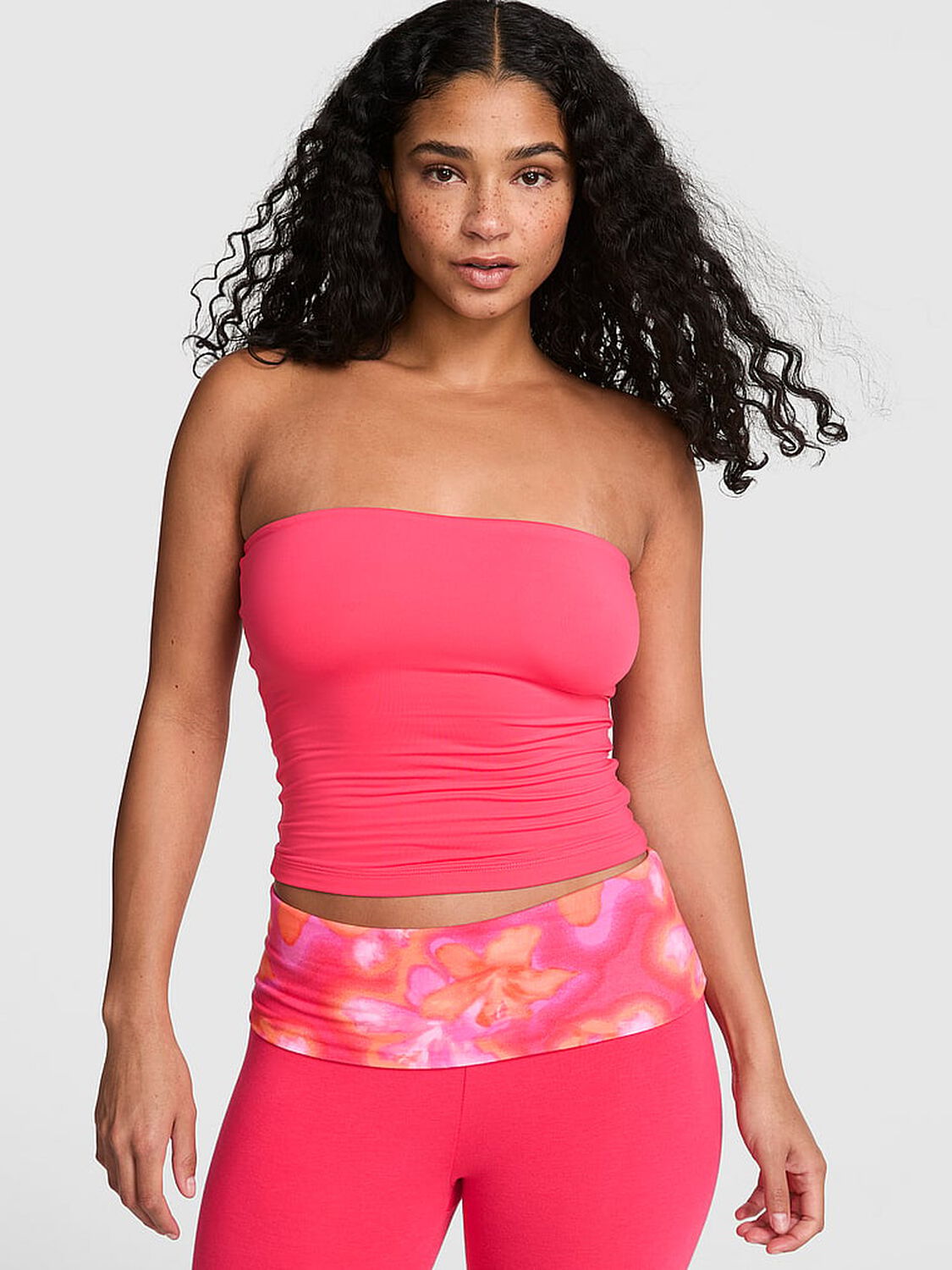 pink Pink PINK Base Stretch&trade; Tube Top Candy Pink 1 of 2 