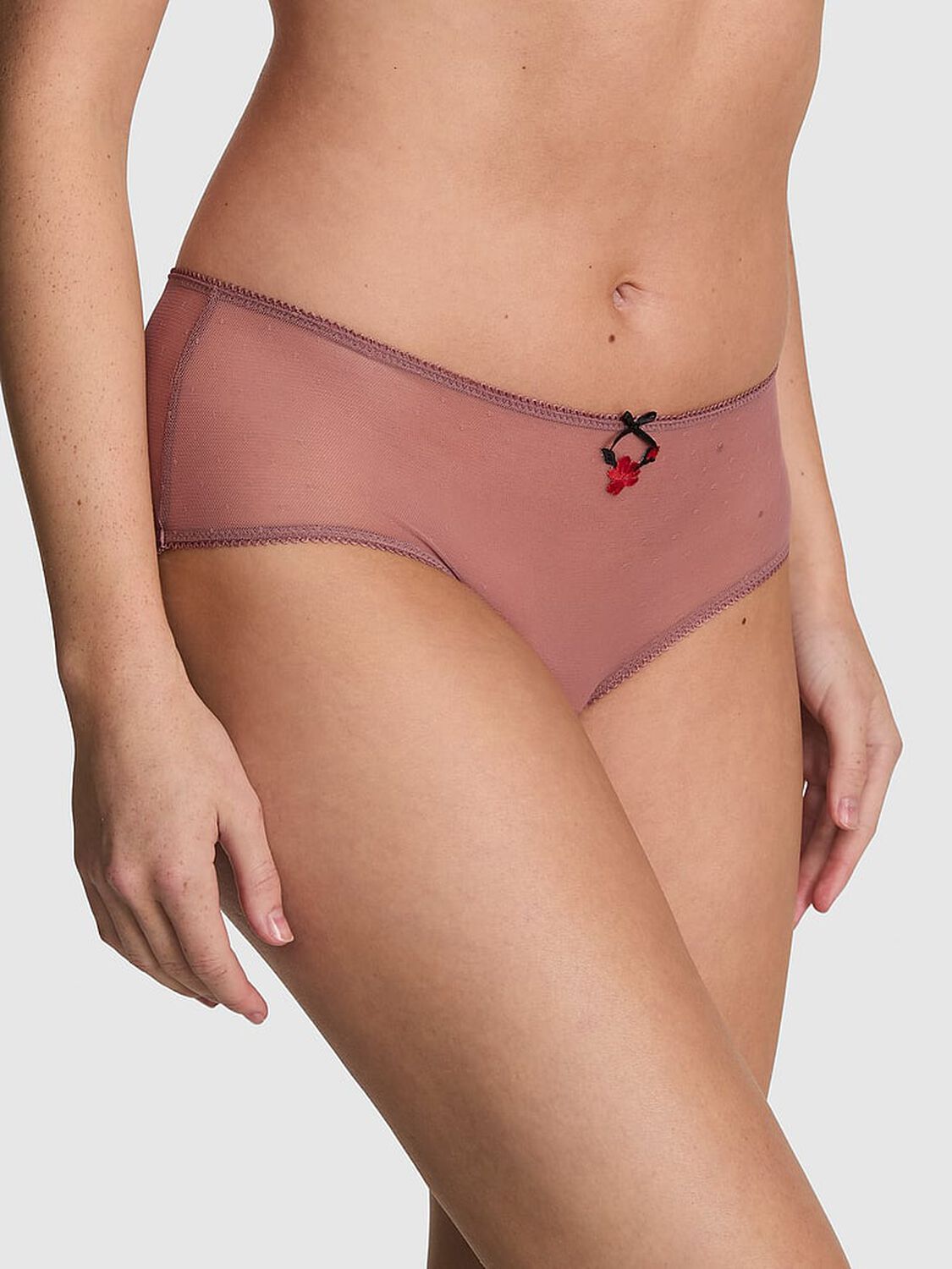 vs Pink PINK Wink&trade; Cheeky Panty Rose Taupe 1 of 3 