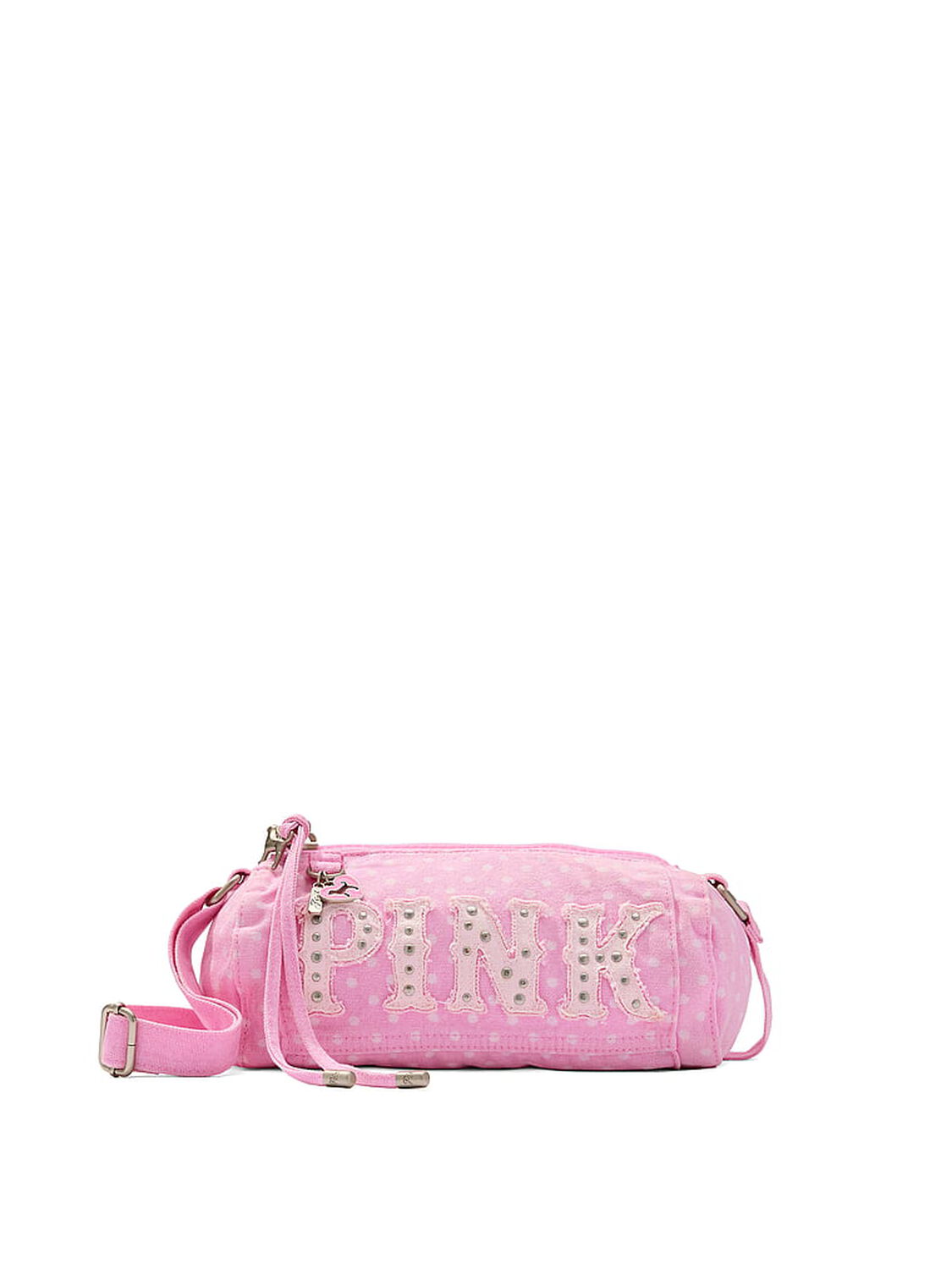 vs Pink Canvas Rolled Duffle Shoulder Bag Classic Pink Dot 1 of 2 