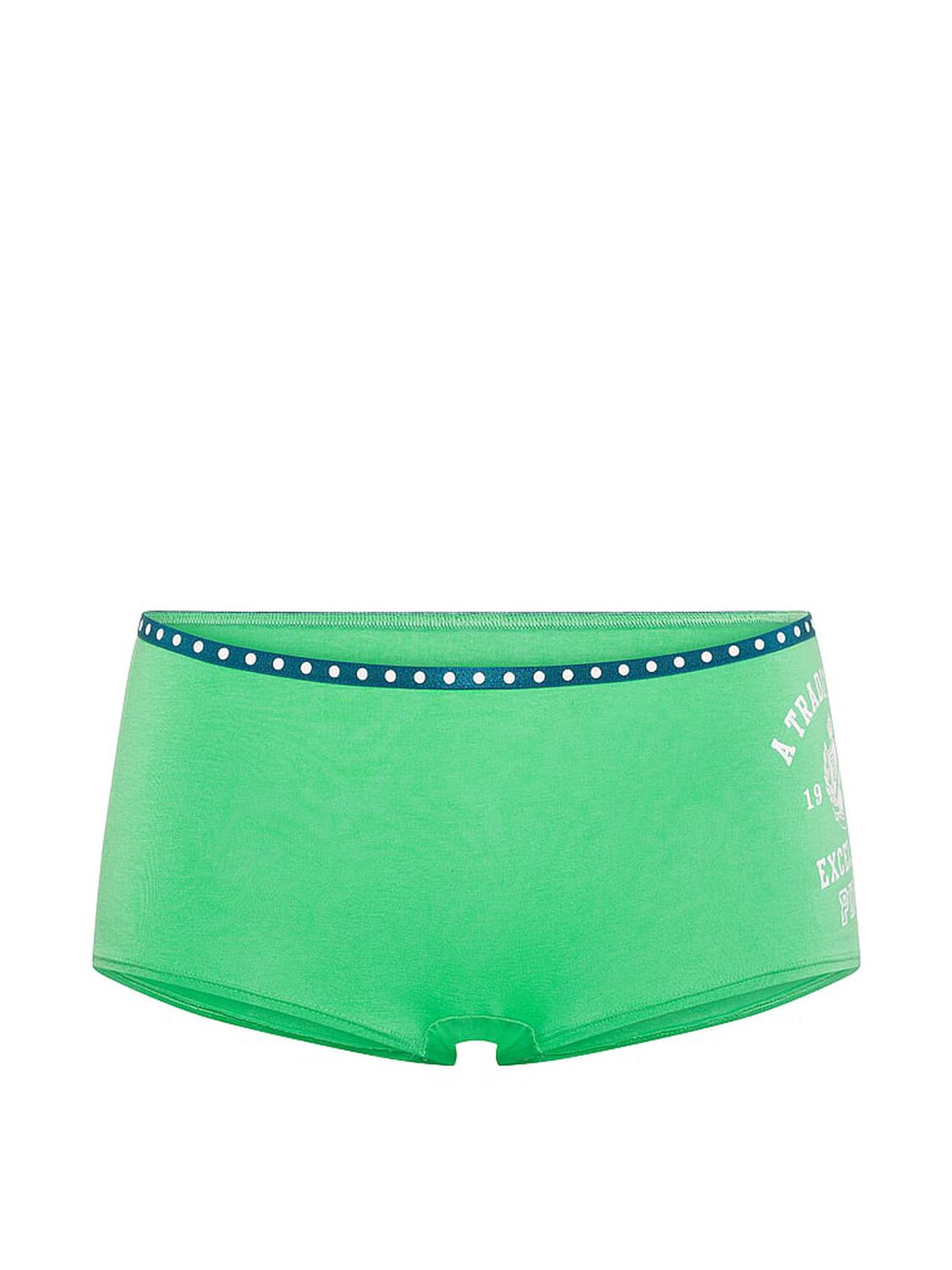 pink Pink Logo Cotton Boyshort Panty Graphic Green With Univ Tradition Graphic 3 of 3 