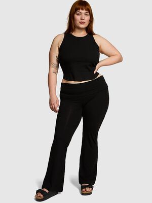 All-Day Cotton Foldover Flare Leggings