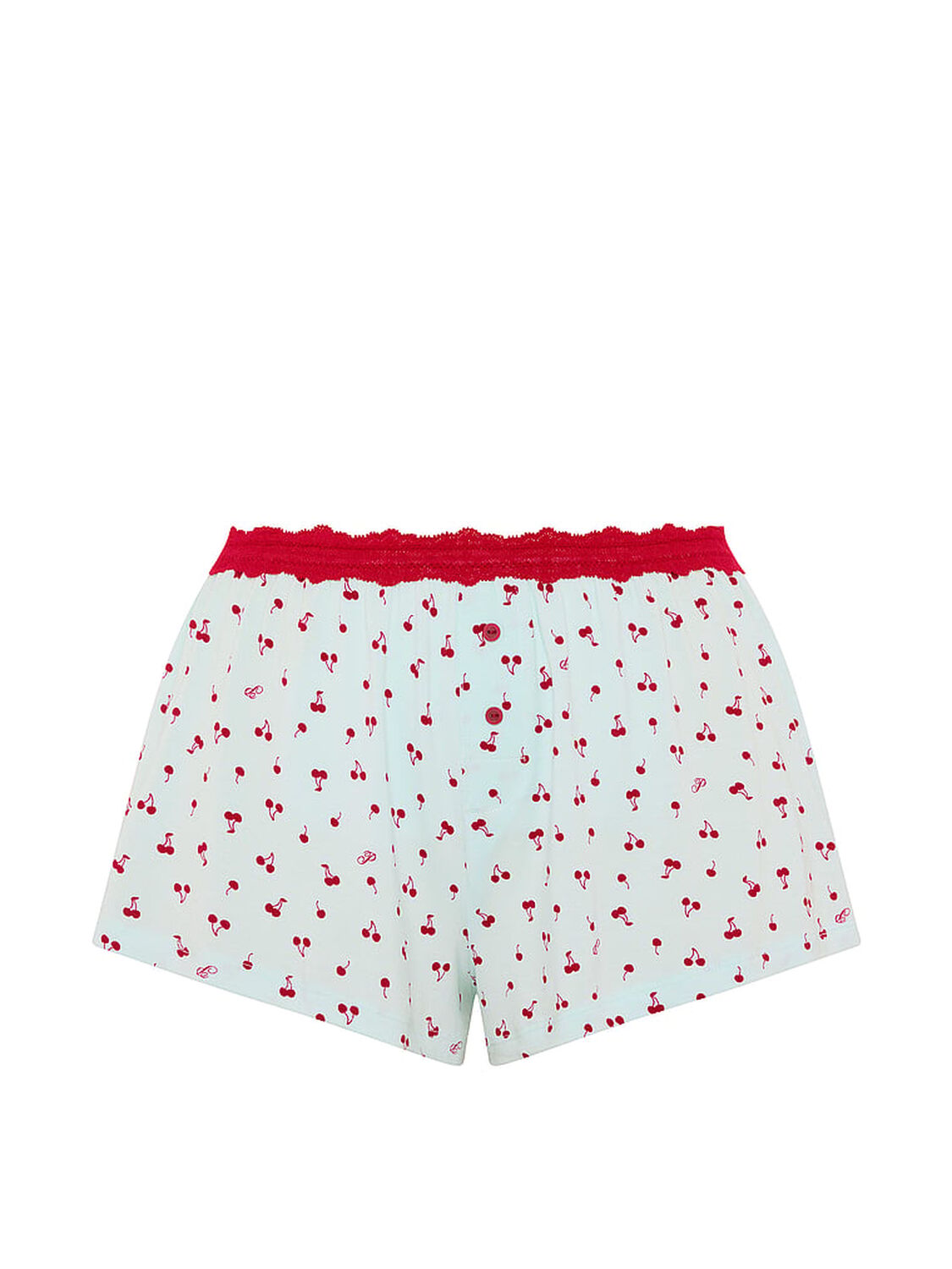 vs Pink 24/7 Lounge Modal Lace-Trim Micro Shorts Cherry Ditsy 3 of 3 