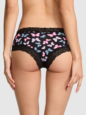 PINK Wink&trade; Lace-Trim Cotton Cheeky Panty