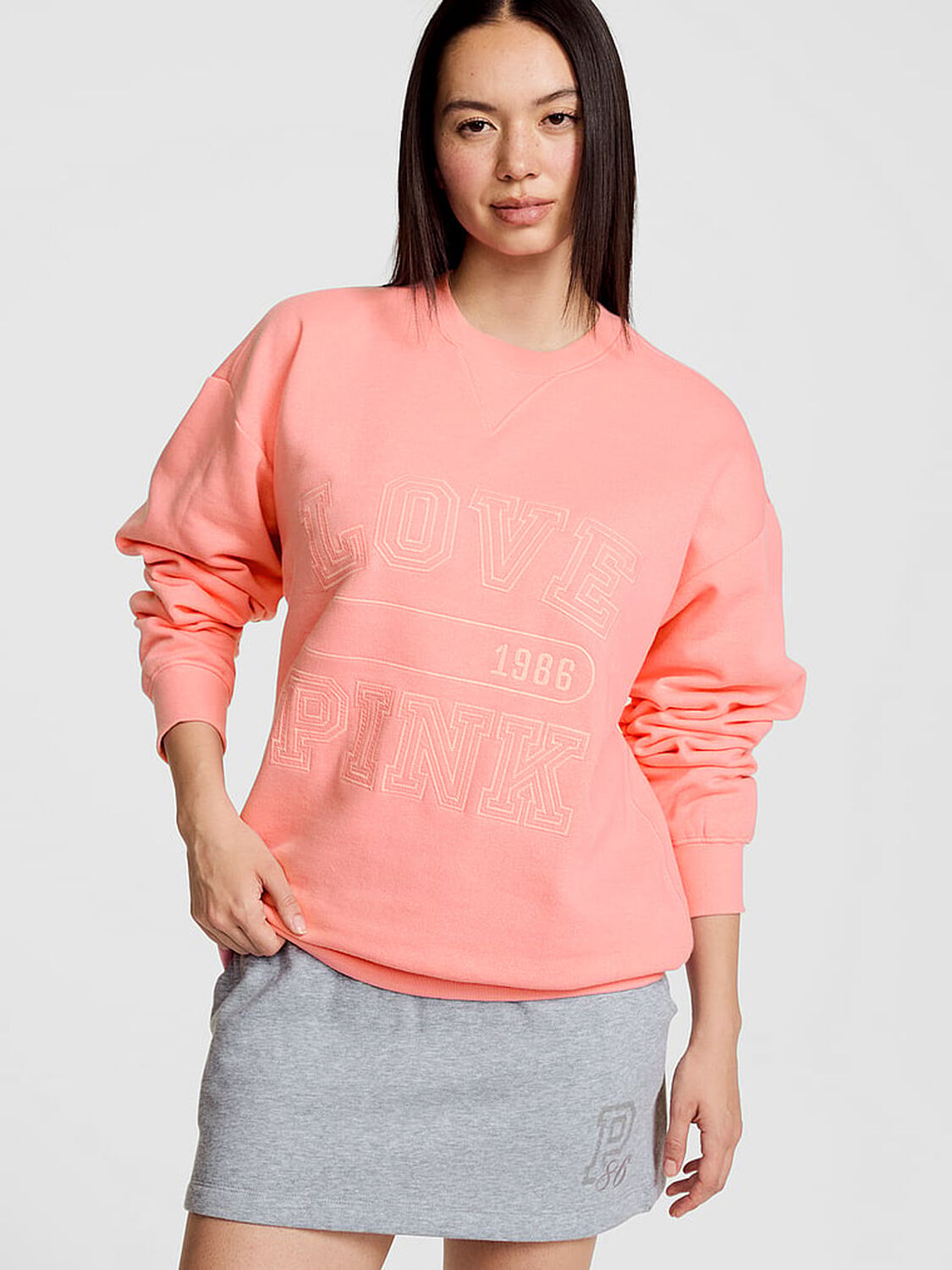 pink Pink Campus Fleece&trade; Crew Sweatshirt 1 of 3 