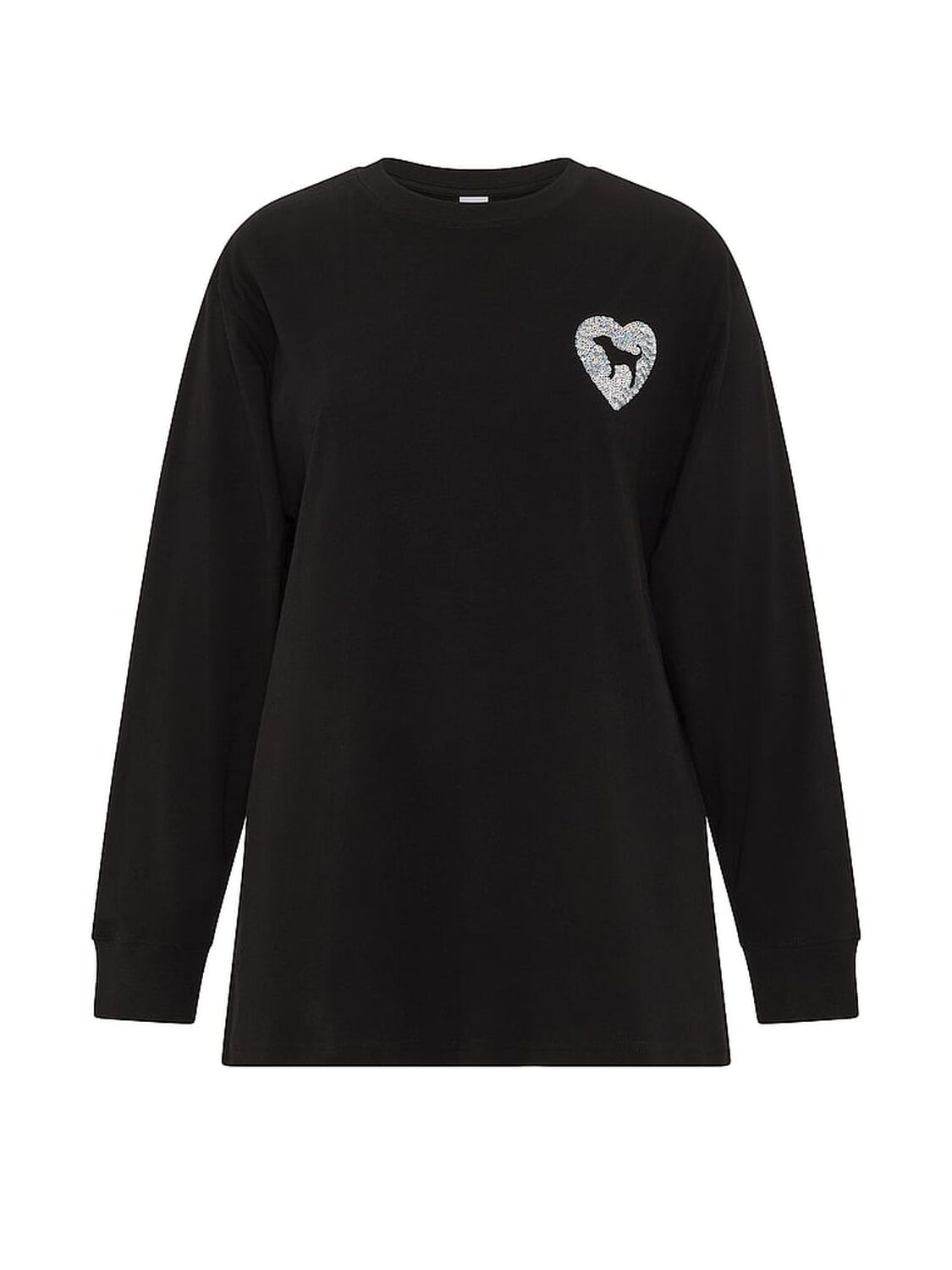 pink Pink Campus Cotton Bling Long-Sleeve Tee Black 3 of 3 