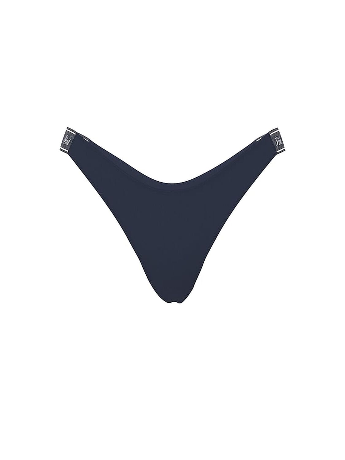 pink Pink Logo Cotton Shine High-Leg Thong Panty Noir Navy 3 of 3 