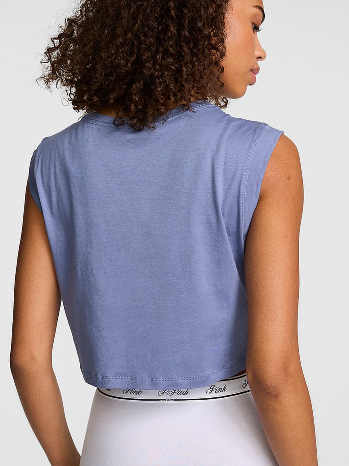vs Pink Light as Air Jersey Cropped Tank Top Dusty Iris 2 of 2 