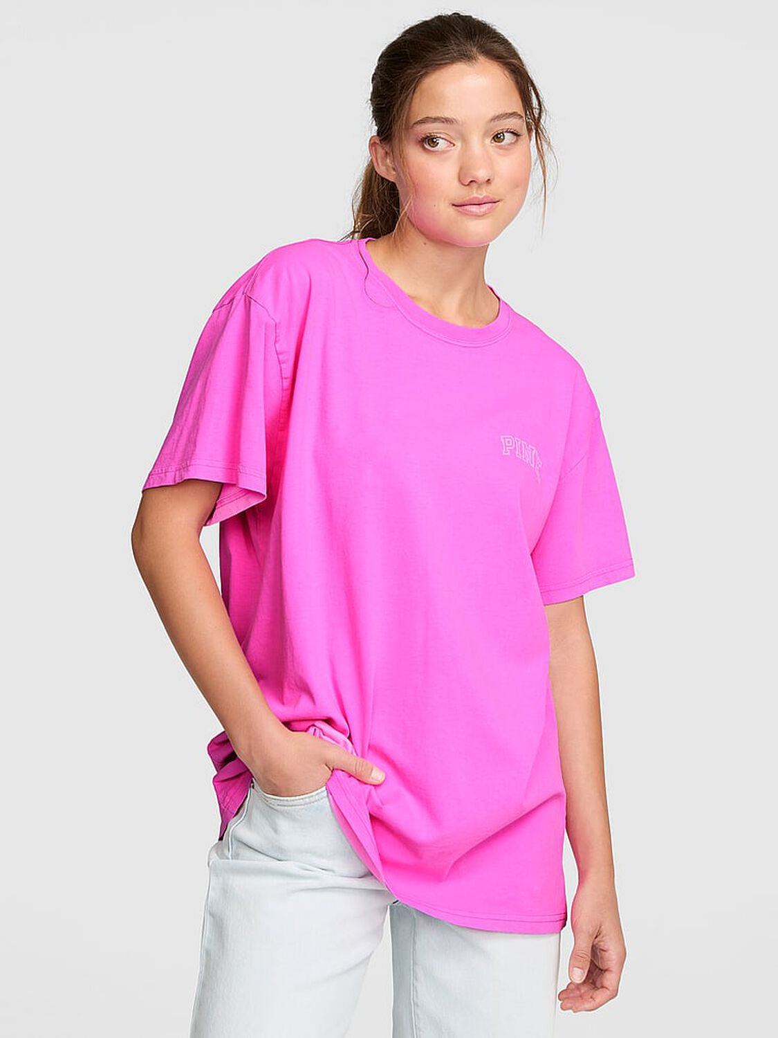 pink Pink Campus Cotton&trade; Tee Pink Berry 1 of 4 